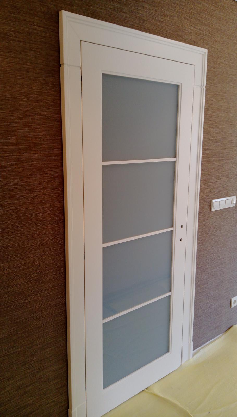 4 szyby drzwi z drewna białe